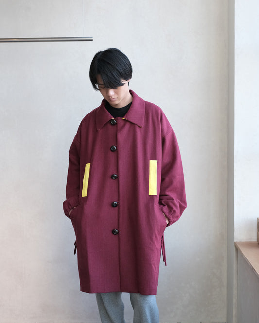 oira IF COAT RED / YELLOW LEATHER (IFC02)