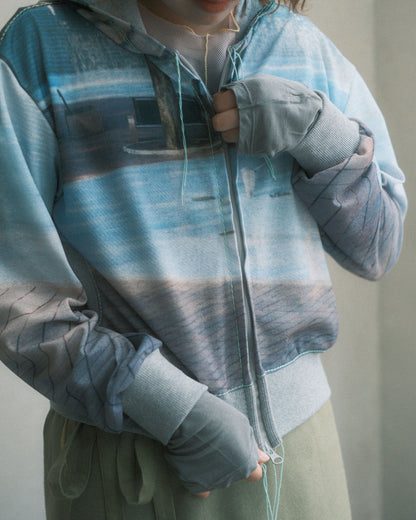 OSAKENTARO Printed Zip Hoodie Multi (2604204)