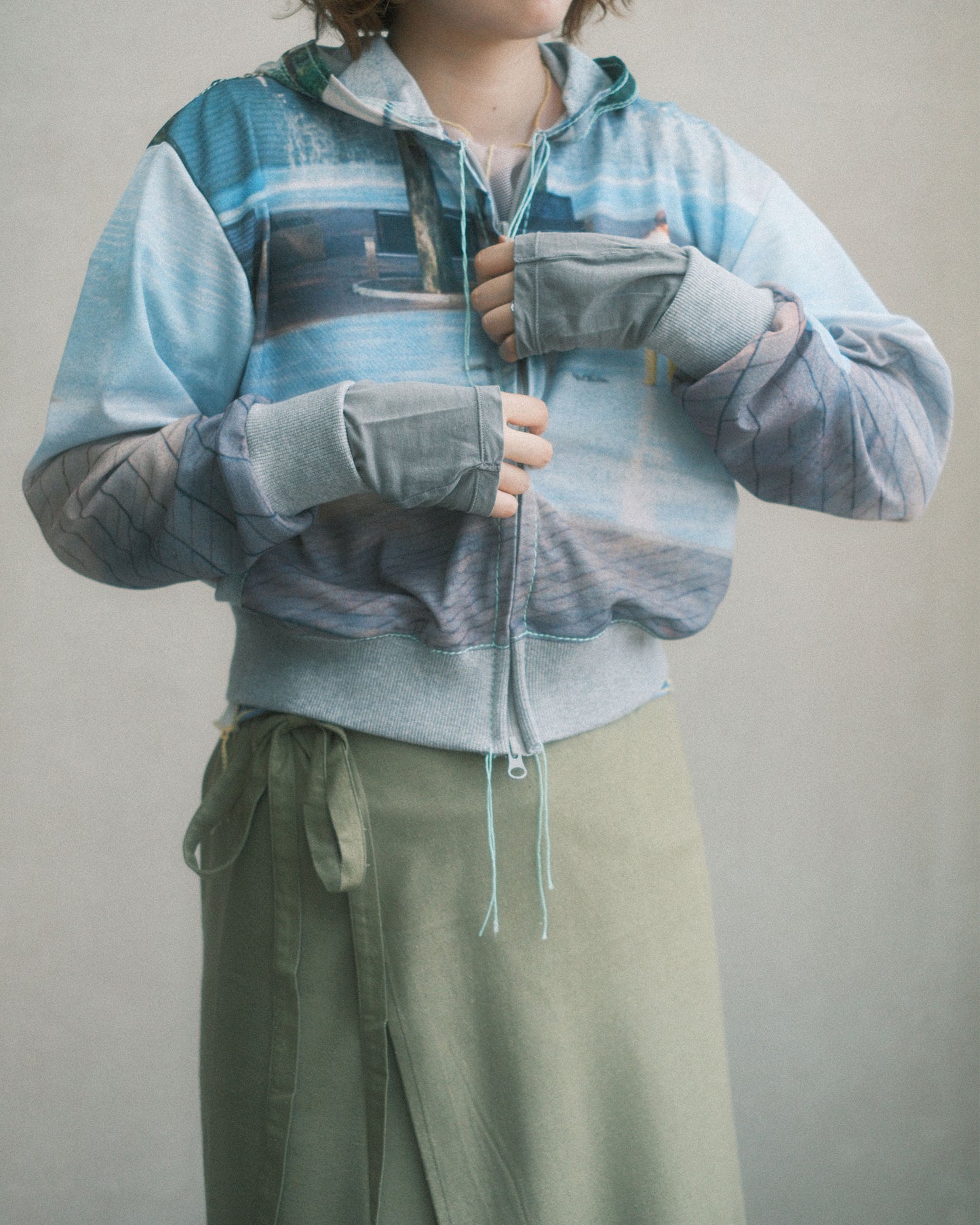 OSAKENTARO Printed Zip Hoodie Multi (2604204)