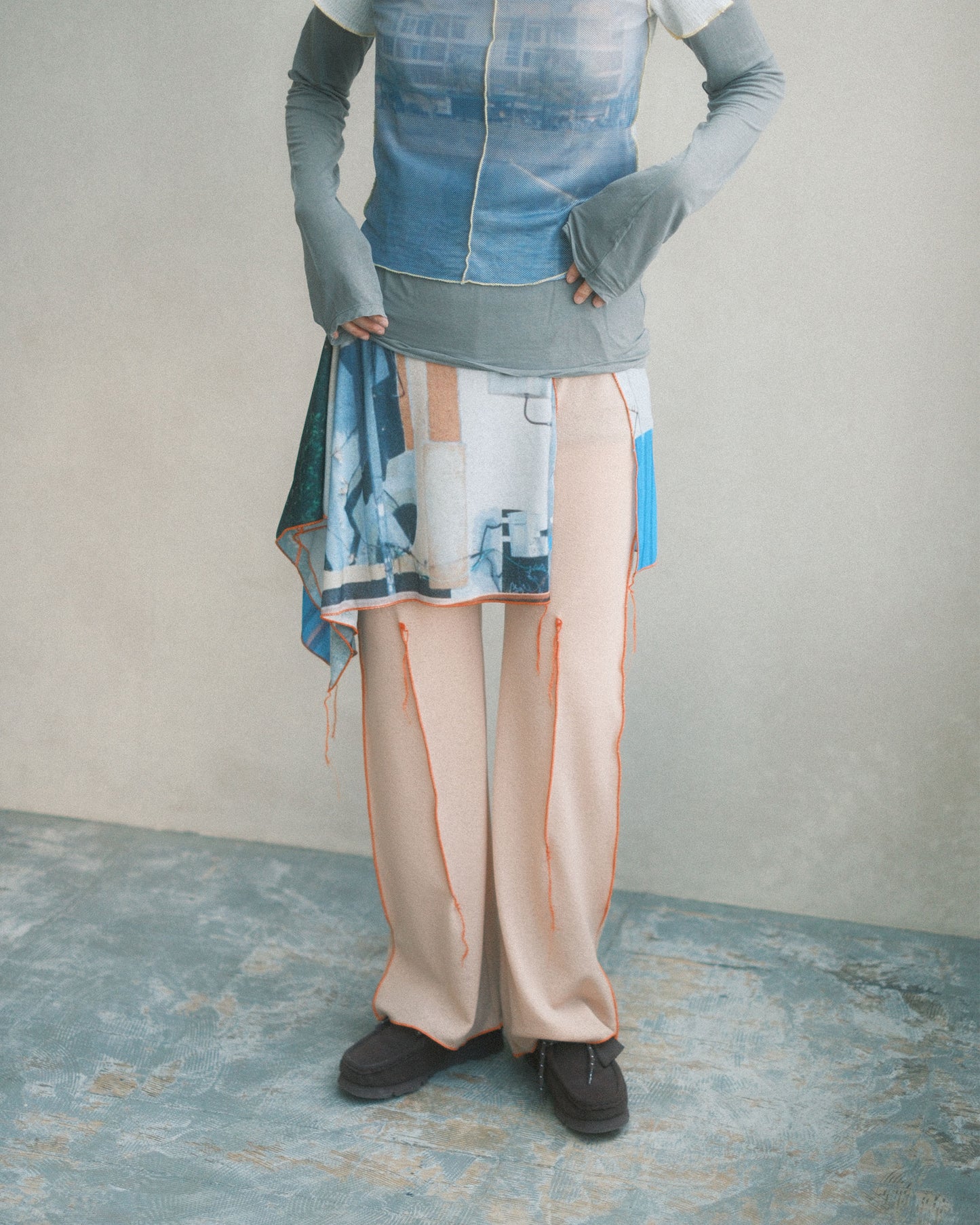 osakentaro Easy pants with skirt Multi (2603265)