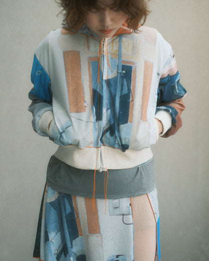 OSAKENTARO Printed Zip Hoodie Multi (2604199)