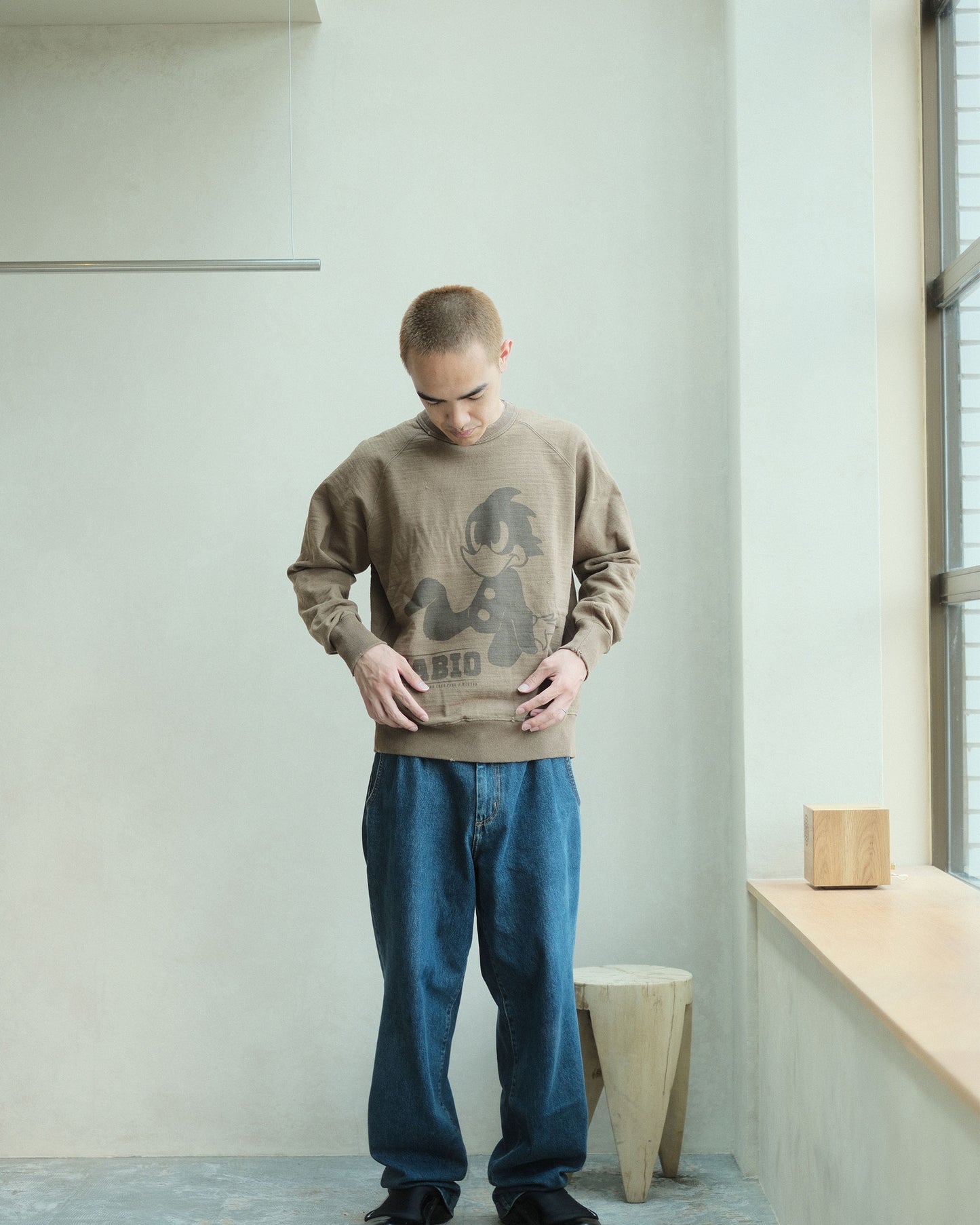 FAF fabio crew neck sweat Green (4341204-KT)