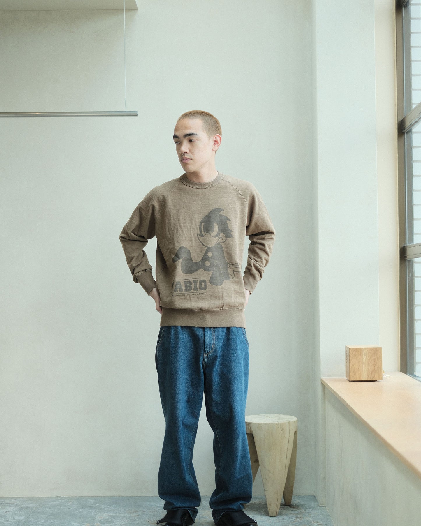FAF fabio crew neck sweat Green (4341204-KT)