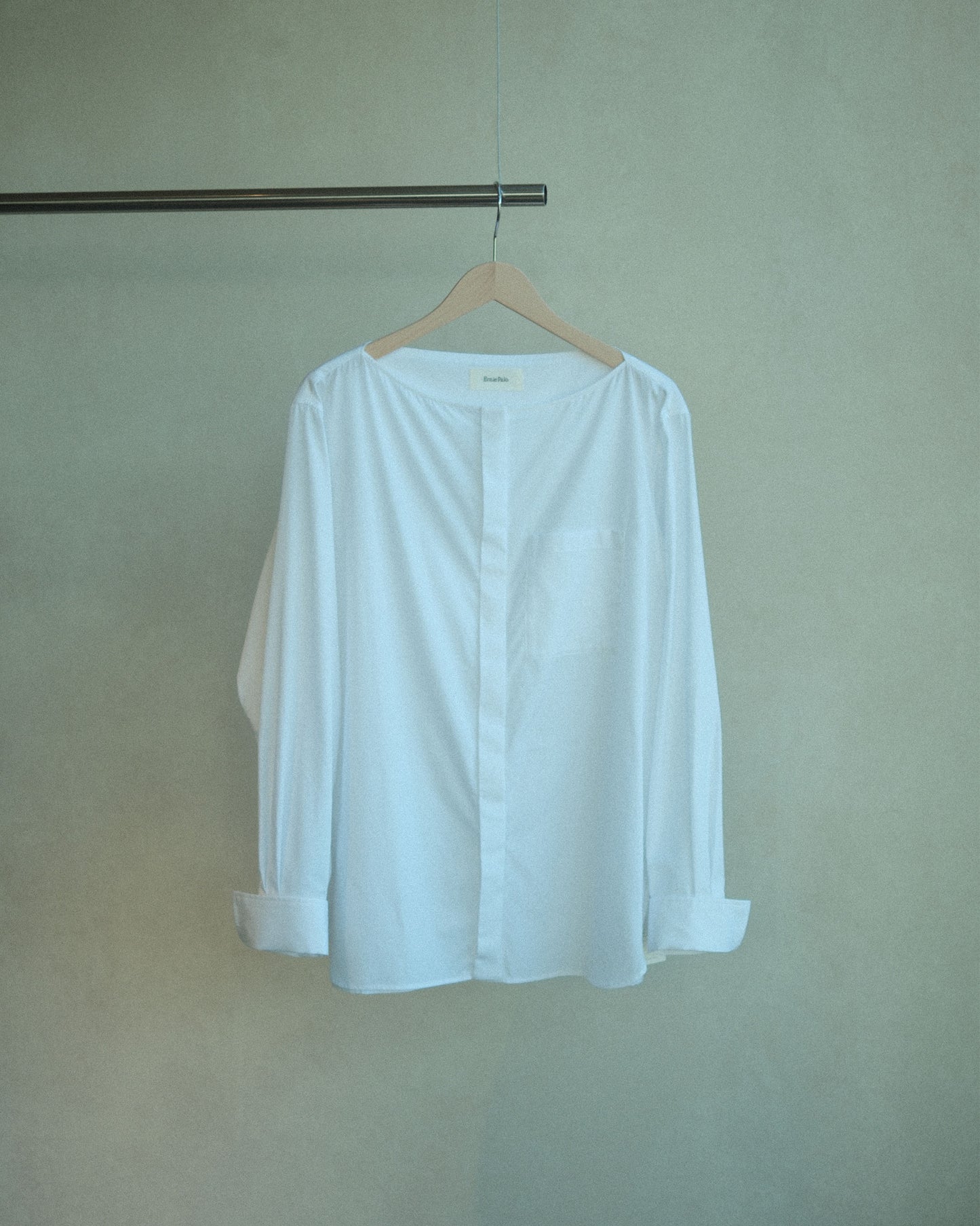 Ernie Palo Volume Sleeve Boat Neck Shirt WHT (EP12FSH04)