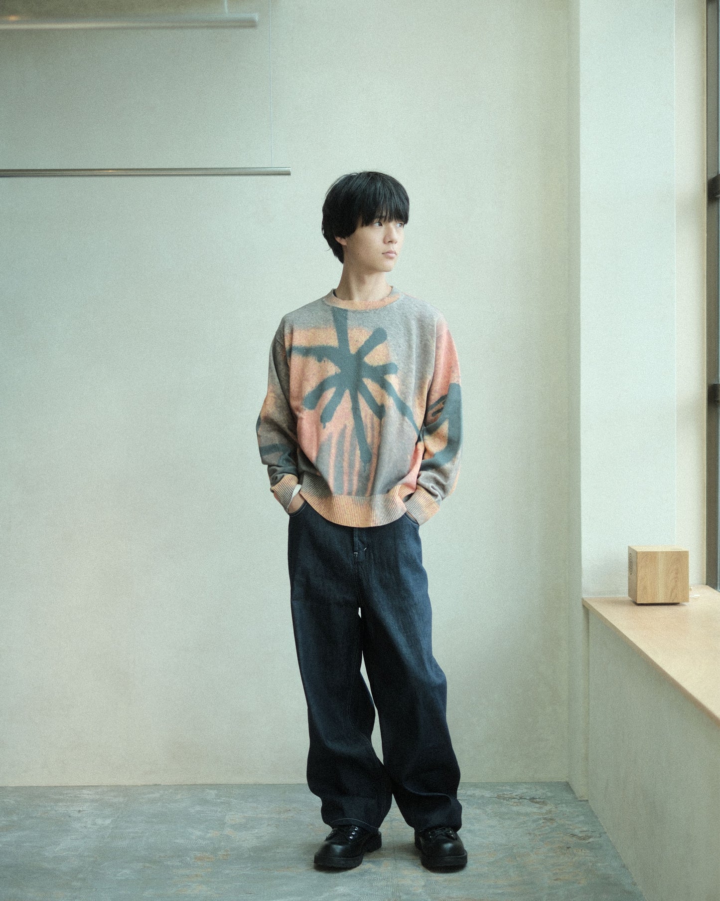 P.A.M. GETTING OVER PRINTED KNIT CREWNECK（8644）