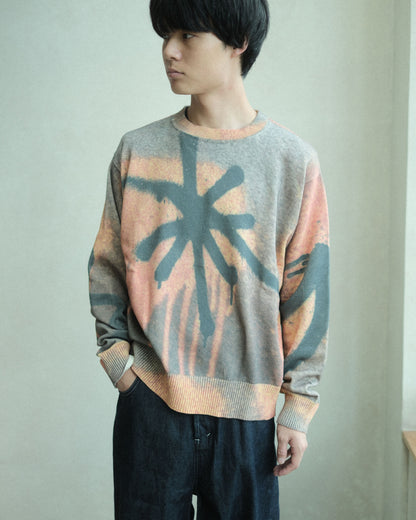 P.A.M. GETTING OVER PRINTED KNIT CREWNECK（8644）