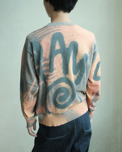 P.A.M. GETTING OVER PRINTED KNIT CREWNECK（8644）