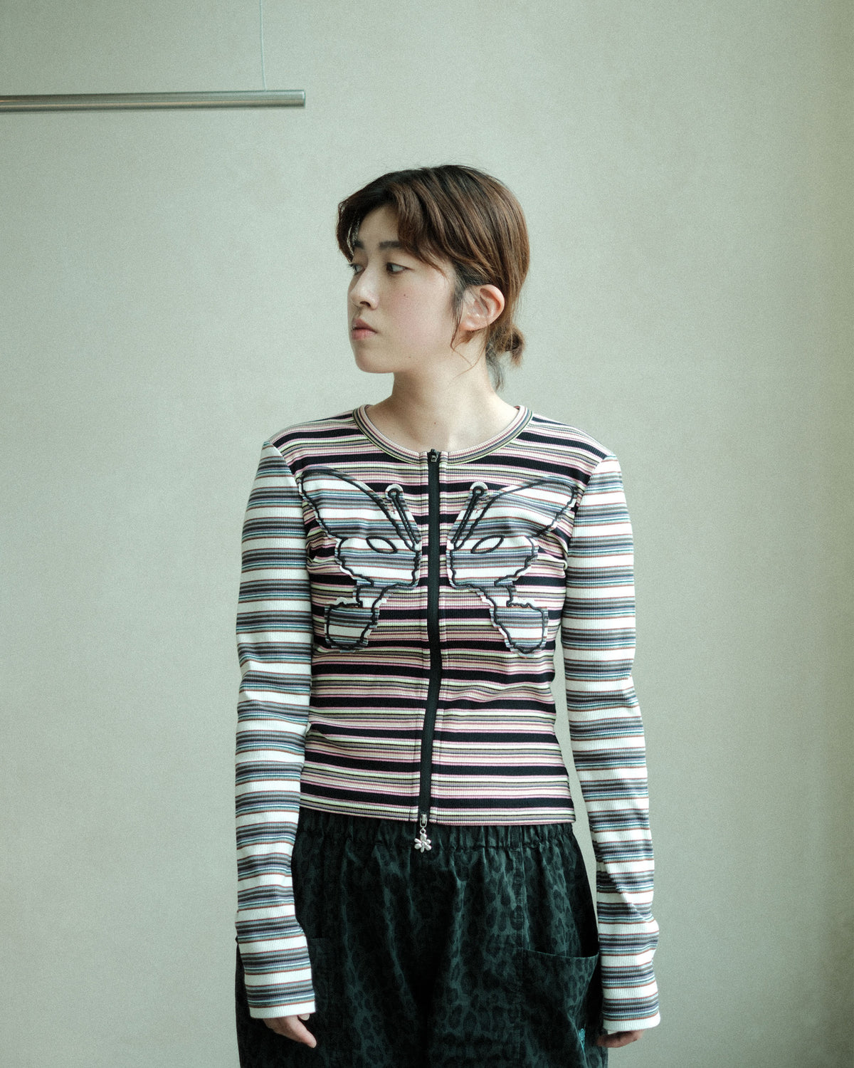 P.A.M. LINE WALK STRIPED CARDIGAN ALL SORTS STRIPE (4651)