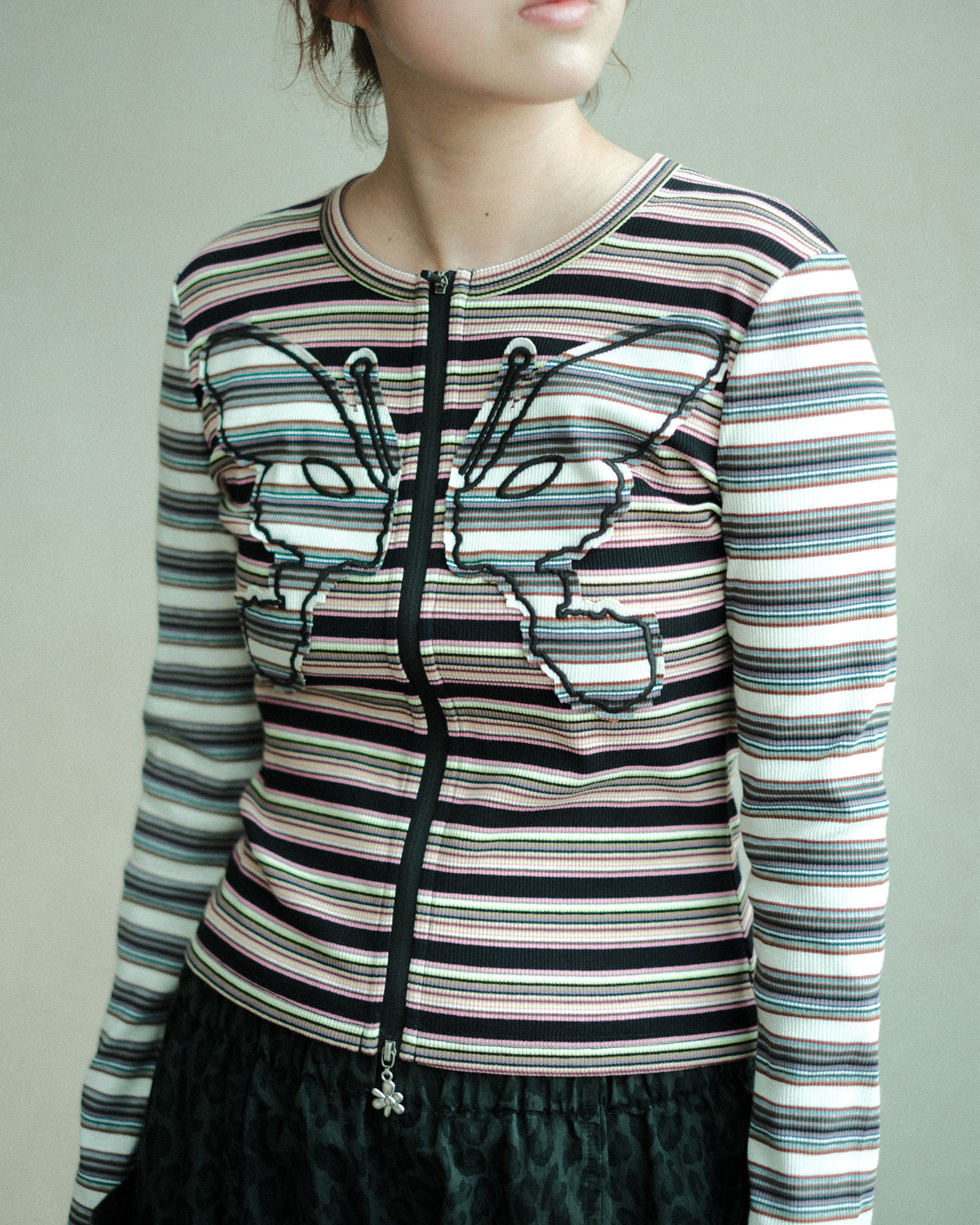 P.A.M. LINE WALK STRIPED CARDIGAN ALL SORTS STRIPE (4651)