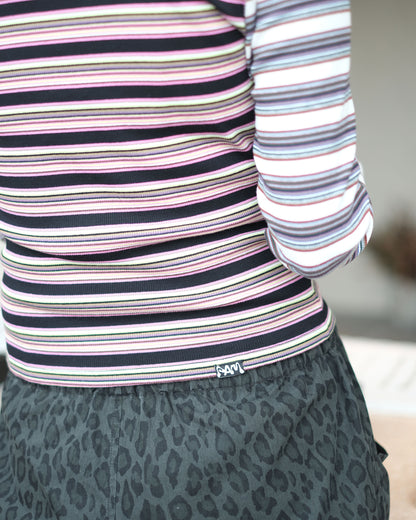 P.A.M. LINE WALK STRIPED CARDIGAN ALL SORTS STRIPE (4651)