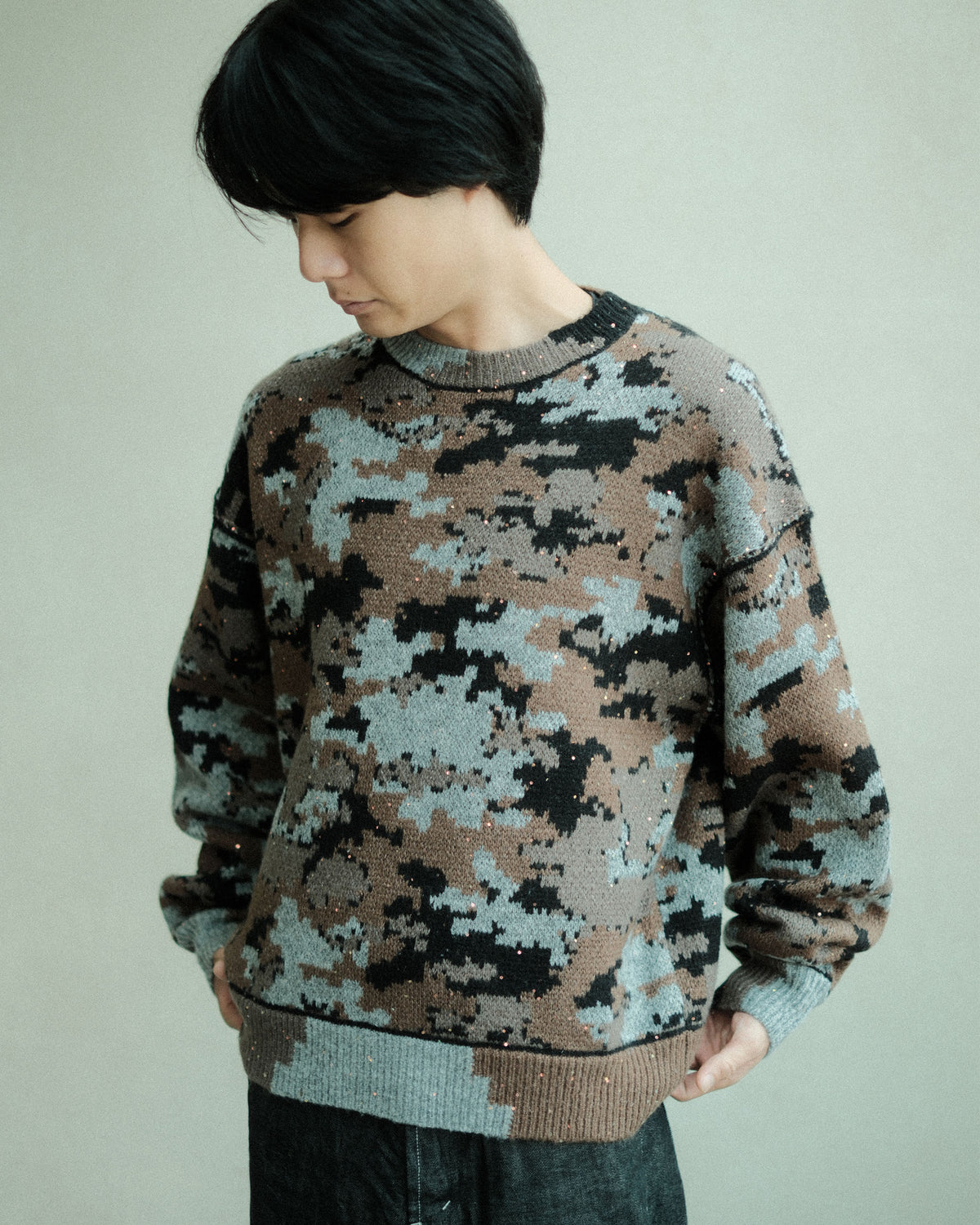 FAF WIK CAMO JACQUARD KNIT NIGHT CAMO (004341301)