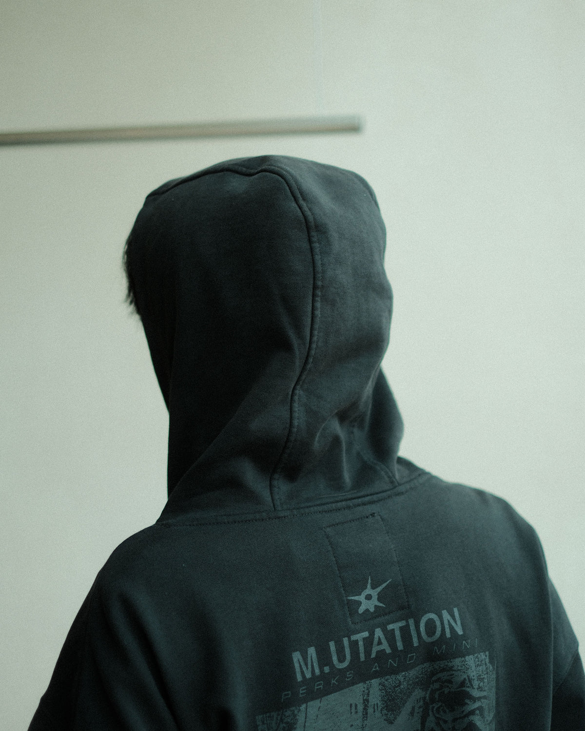 P.A.M. SHAPE SHIFT HOODED ZIP THRU SWEAT BLACK WASH (3888)