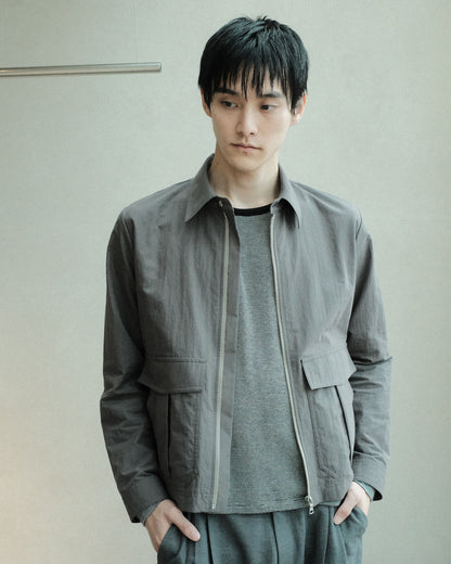 koto Zip Utility Shirt Jacket Grey (KOTO-SH002)