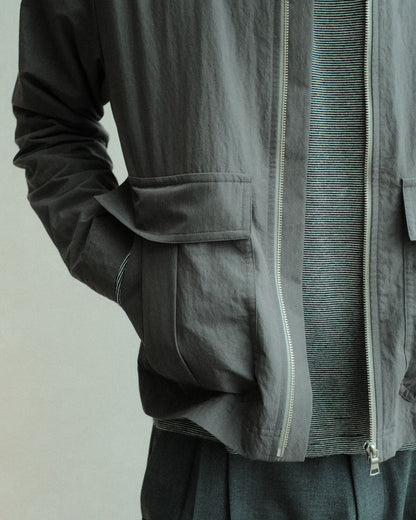 koto Zip Utility Shirt Jacket Grey (KOTO-SH002)