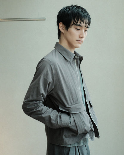 koto Zip Utility Shirt Jacket Grey (KOTO-SH002)