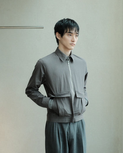 koto Zip Utility Shirt Jacket Grey (KOTO-SH002)