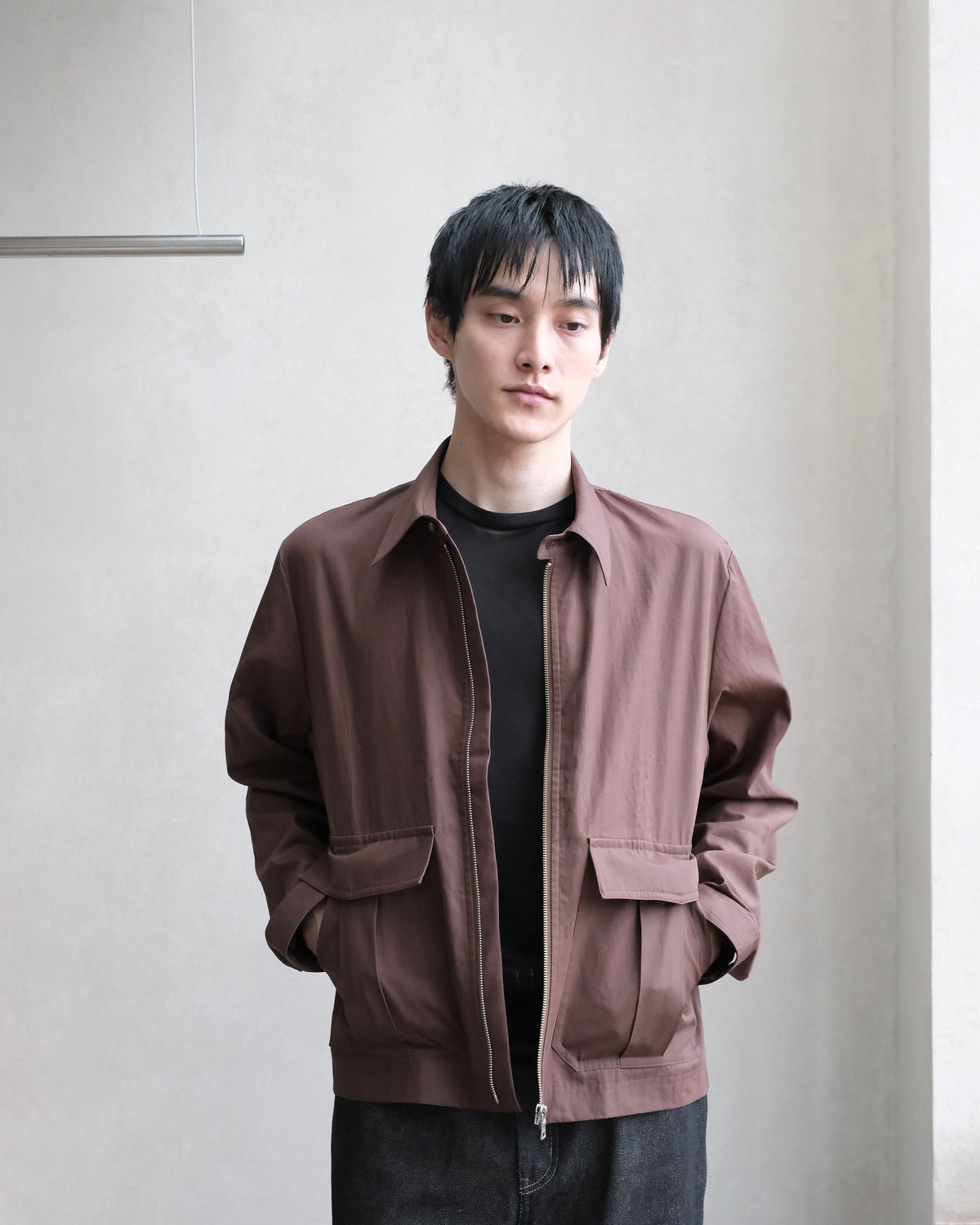 koto Zip Utility Shirt Jacket Brown (KOTO-SH002)
