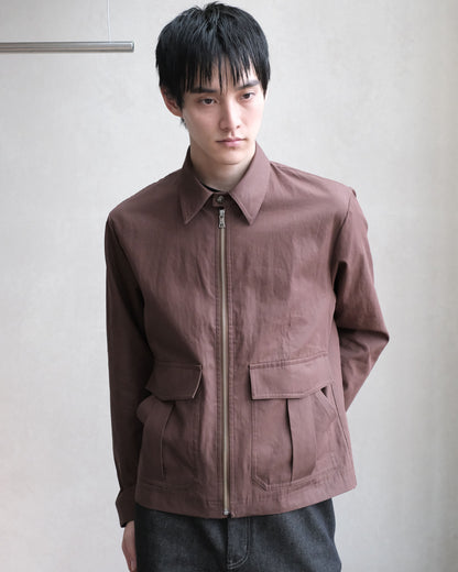 koto Zip Utility Shirt Jacket Brown (KOTO-SH002)