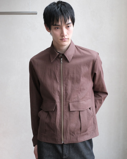koto Zip Utility Shirt Jacket Brown (KOTO-SH002)