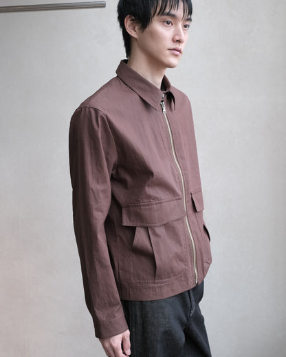 koto Zip Utility Shirt Jacket Brown (KOTO-SH002)