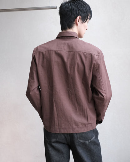 koto Zip Utility Shirt Jacket Brown (KOTO-SH002)