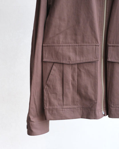 koto Zip Utility Shirt Jacket Brown (KOTO-SH002)