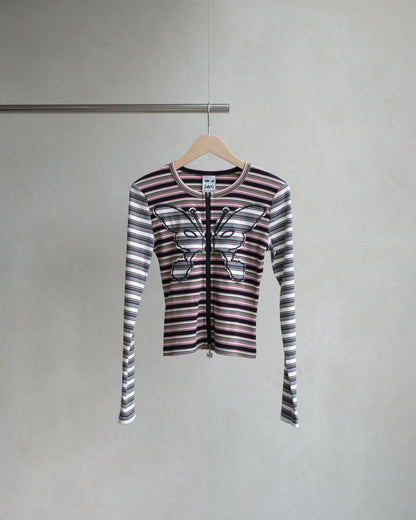 P.A.M. LINE WALK STRIPED CARDIGAN ALL SORTS STRIPE (4651)