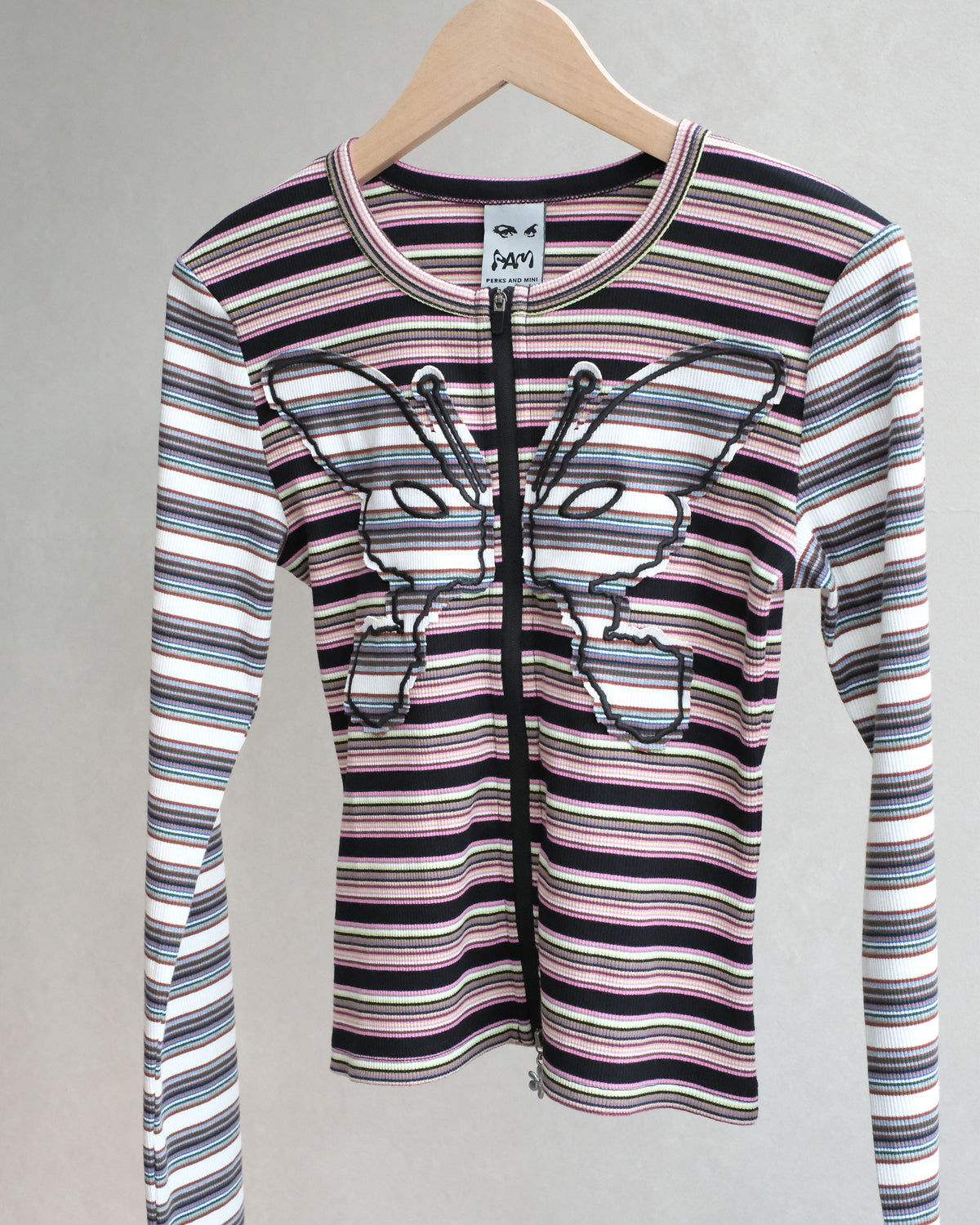 P.A.M. LINE WALK STRIPED CARDIGAN ALL SORTS STRIPE (4651)