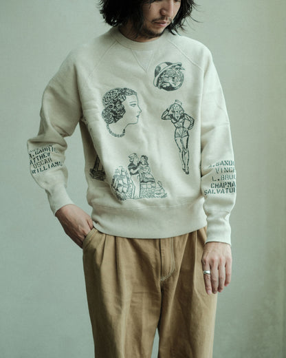 SAMUEL ZELIG Duffle Crewneck Tinted Oatmeal Grey (DFL-FW26-10-FT)