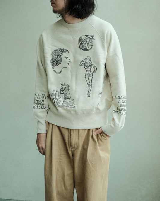 SAMUEL ZELIG Duffle Crewneck Tinted Oatmeal Grey (DFL-FW26-10-FT)