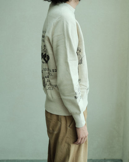 SAMUEL ZELIG Duffle Crewneck Tinted Oatmeal Grey (DFL-FW26-10-FT)