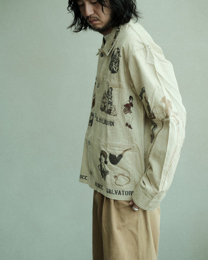 SAMUEL ZELIG Duffle Chore Jacket Faded Beige (DFL-FW26-12-HB)