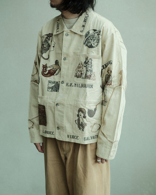 SAMUEL ZELIG Duffle Chore Jacket Faded Beige (DFL-FW26-12-HB)