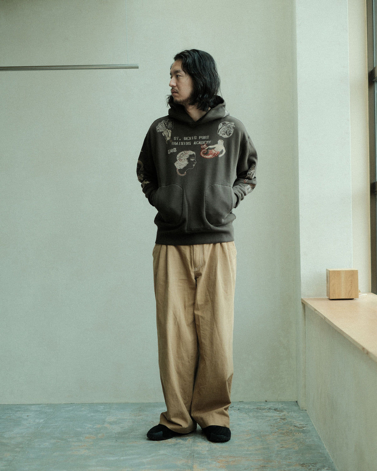 SAMUEL ZELIG Duffle Hoodie Olive Brown (DFL-26FW-8FT)
