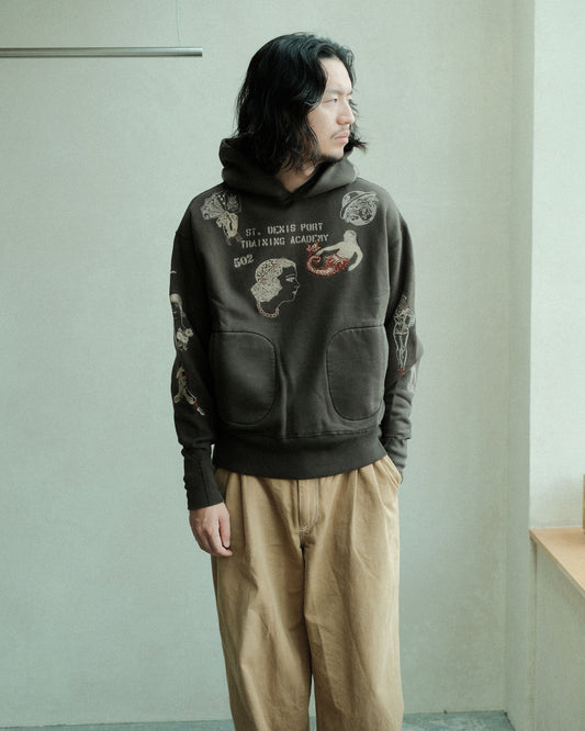 SAMUEL ZELIG Duffle Hoodie Olive Brown (DFL-26FW-8FT)