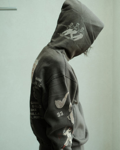 SAMUEL ZELIG Duffle Hoodie Olive Brown (DFL-26FW-8FT)
