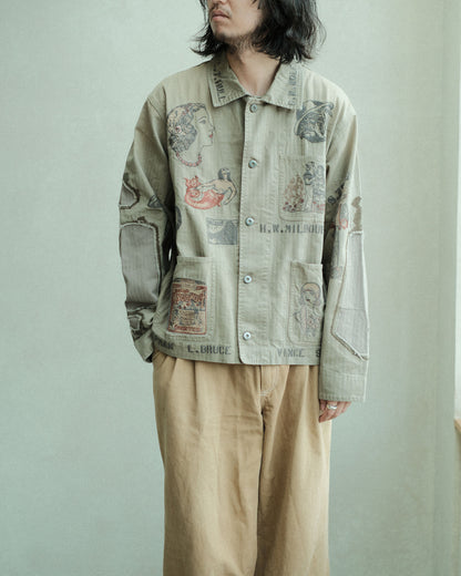 SAMUEL ZELIG Duffle Chore Jacket Faded Olive (DFL-FW26-12-HB)