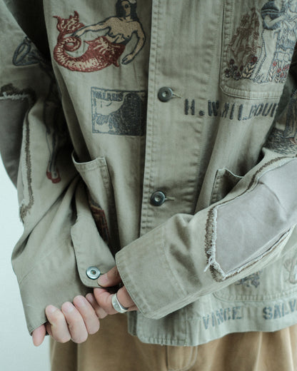 SAMUEL ZELIG Duffle Chore Jacket Faded Olive (DFL-FW26-12-HB)