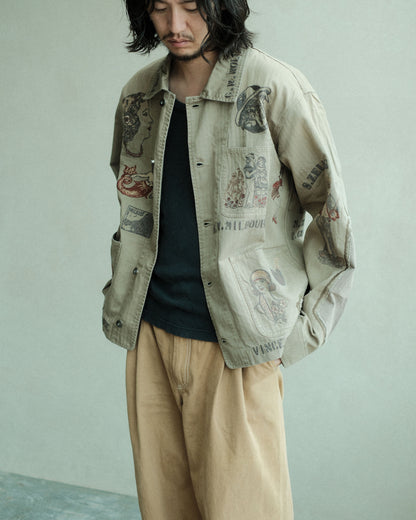SAMUEL ZELIG Duffle Chore Jacket Faded Olive (DFL-FW26-12-HB)