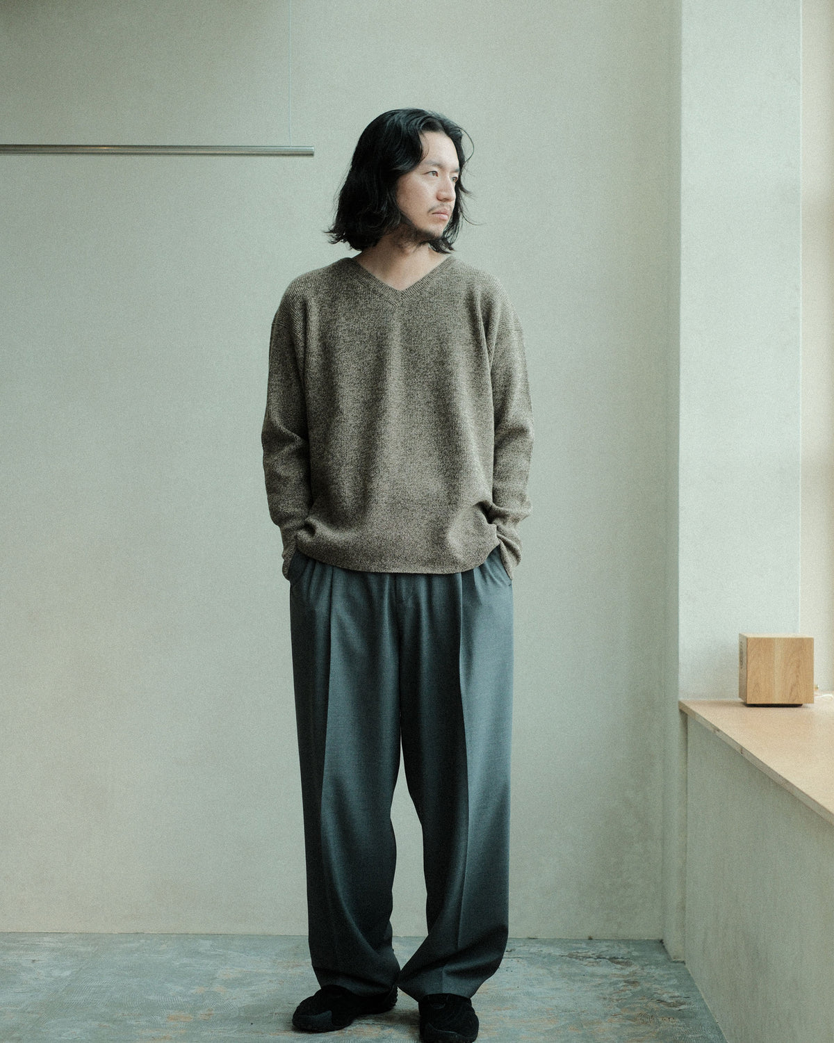 oira V neck pull over GRN (IFVP001)