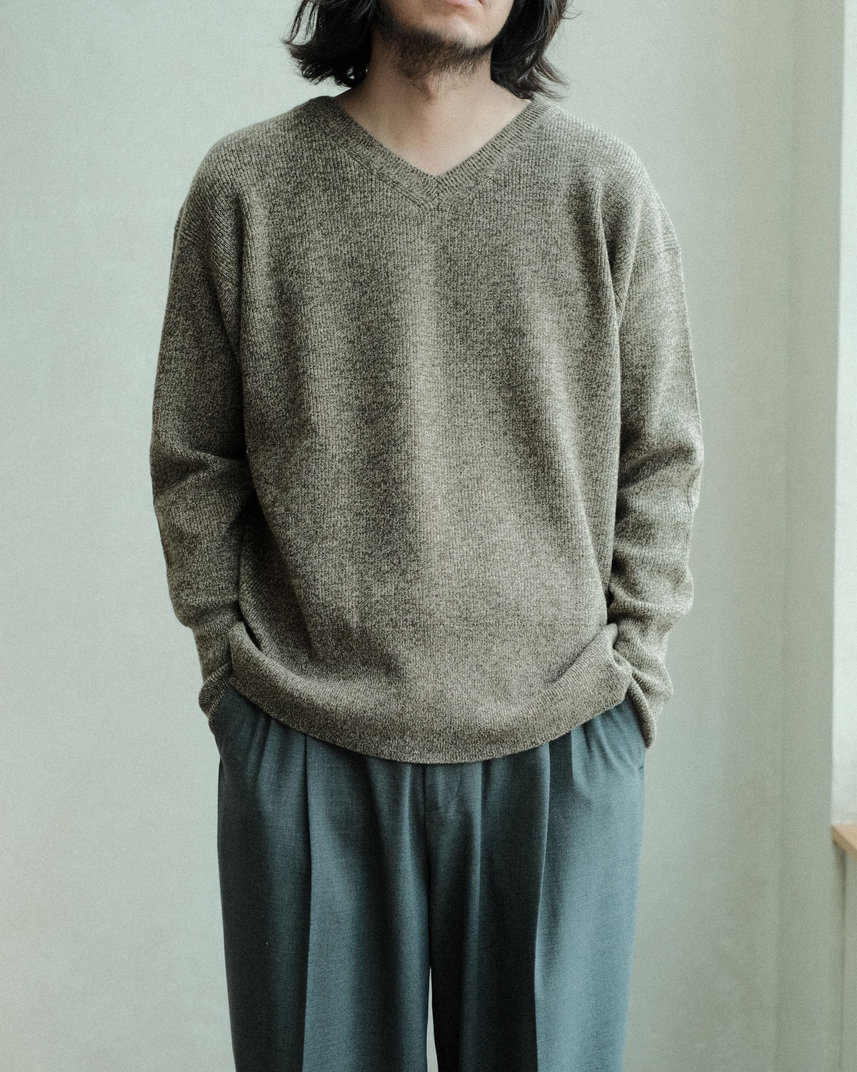 oira V neck pull over GRN (IFVP001)