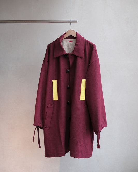 oira IF COAT RED / YELLOW LEATHER (IFC02)