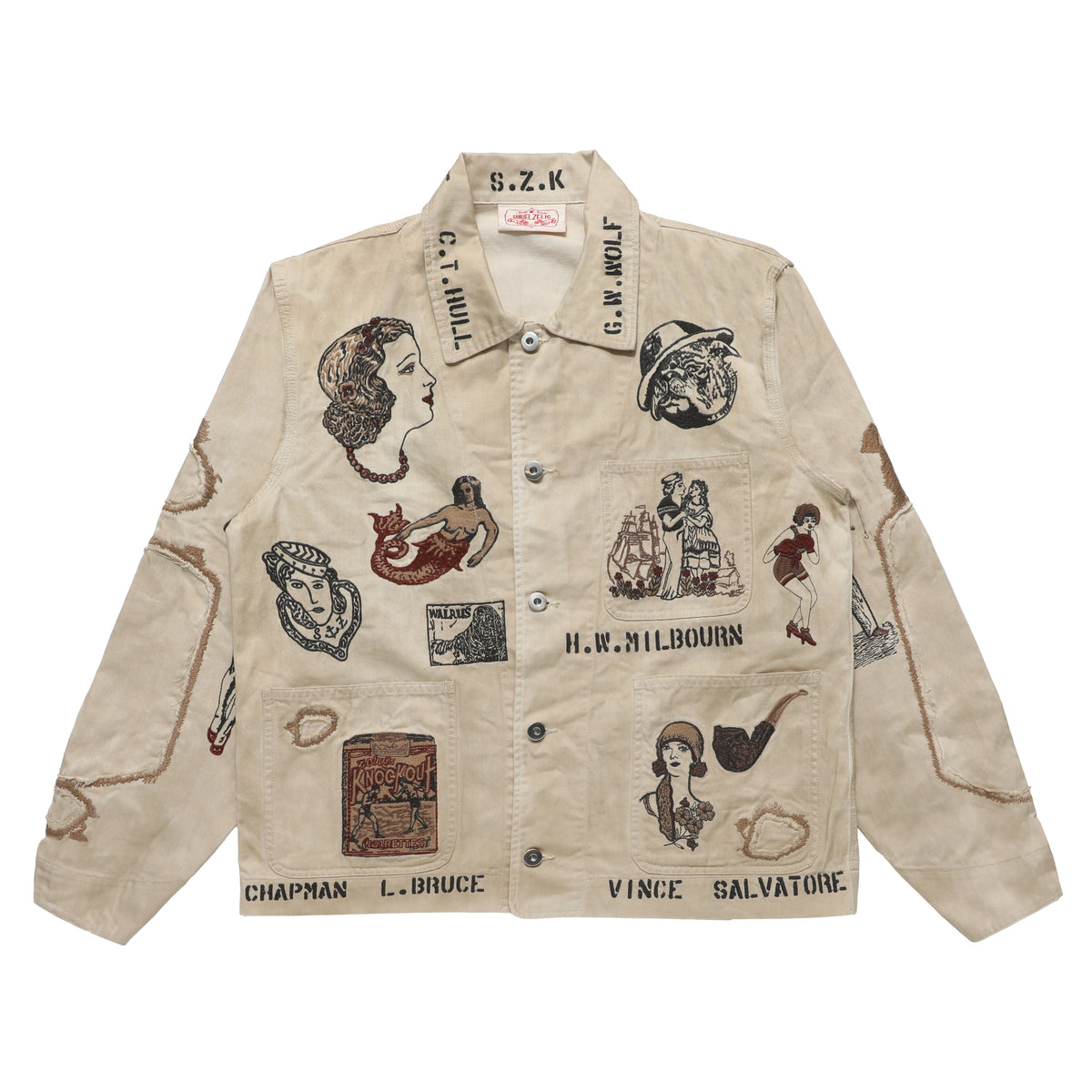 SAMUEL ZELIG Duffle Chore Jacket Faded Beige (DFL-FW26-12-HB)