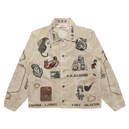 SAMUEL ZELIG Duffle Chore Jacket Faded Beige (DFL-FW26-12-HB)