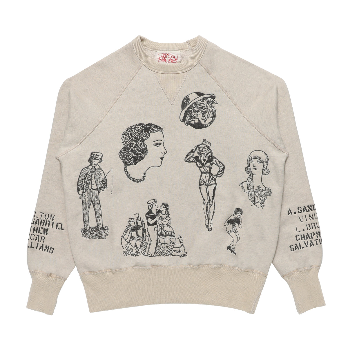 SAMUEL ZELIG Duffle Crewneck Tinted Oatmeal Grey (DFL-FW26-10-FT)