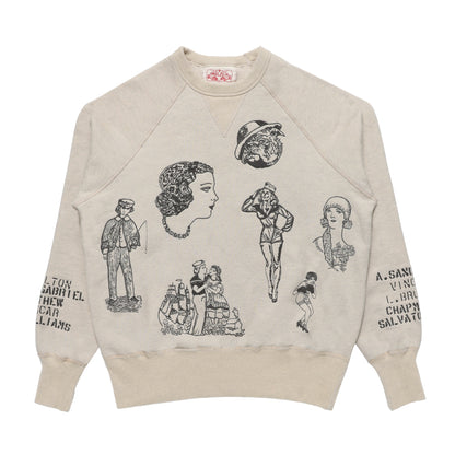 SAMUEL ZELIG Duffle Crewneck Tinted Oatmeal Grey (DFL-FW26-10-FT)