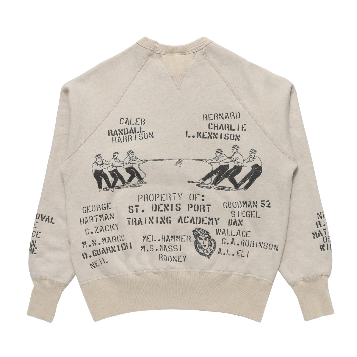 SAMUEL ZELIG Duffle Crewneck Tinted Oatmeal Grey (DFL-FW26-10-FT)