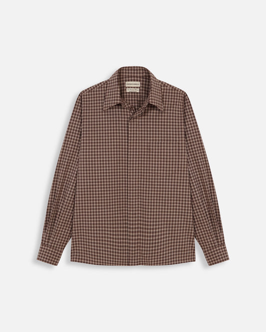 CAMISAS MANOLO BROWN/CAMEL CHECKS CAMPO SHIRT 商品全体 26010201