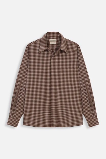 CAMISAS MANOLO BROWN/CAMEL CHECKS CAMPO SHIRT 商品全体 26010201