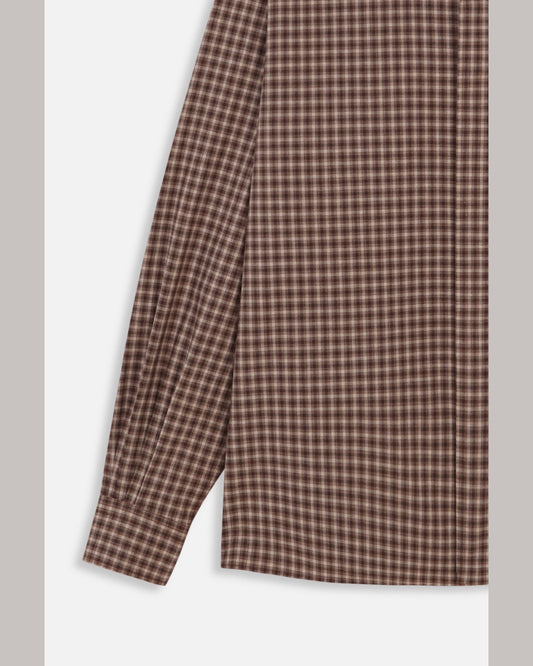 CAMISAS MANOLO BROWN/CAMEL CHECKS CAMPO SHIRT ディテール 26010201